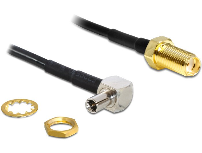 Delock Sma Female Installation TS-9 90° Male 145MM