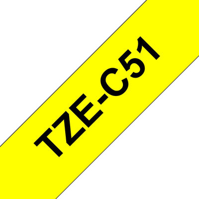 Brother Tape Laminated Fluorescent/ Yellow/Black 24MM, 8M — image 1