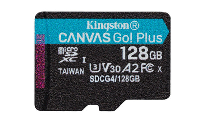 Kingston 128GB Microsdxc Canvas Go Plus GEN4 200R A2 U3 Single Pack W Or Adp — image 1