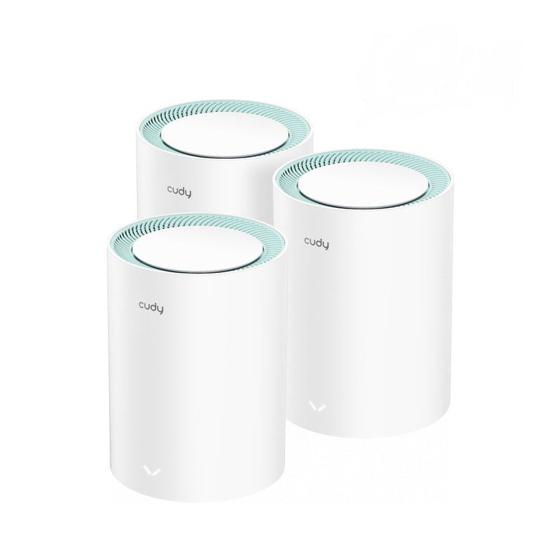 Cudy M1300 Pack 3 Sistemas Wi-Fi Mesh AC1200 Dual Band - 867Mbps 5GHZ, 300Mbps 2,4GHZ - 1X Port LAN 1000/100/1