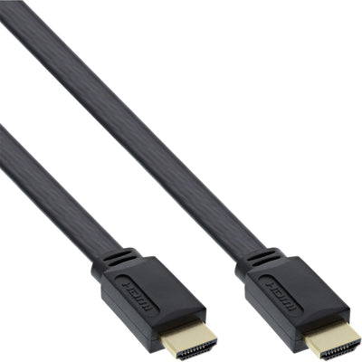 Inline Cable Flat HDMI Cable With Ethernet Black 1,5M — image 1