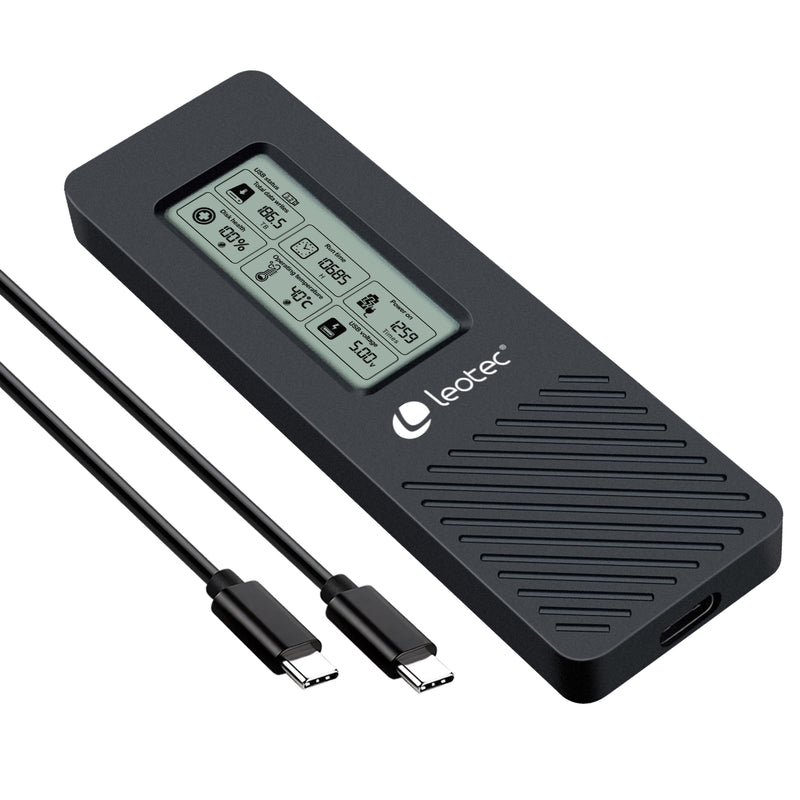 Leotec External Enclosure Drives M.2 NVMe With Panel LCD