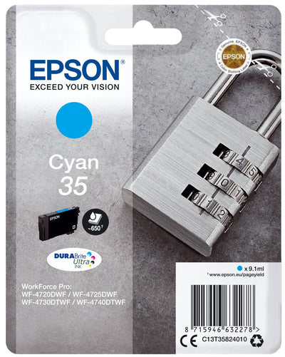 Epson Genuine Ink 35 Durabrite Cyan 650 Paginas/C13T35824010 C13T35824010 — image 1