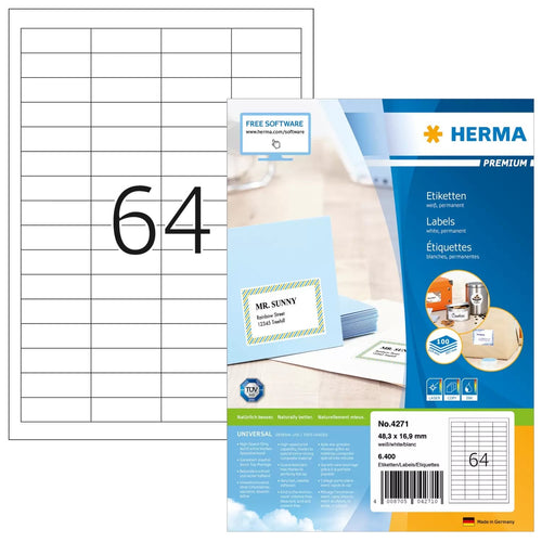 Herma Labels 4271 White 48,3 X 16,9MM — image 1