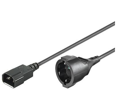 Microconnect PE130100 Cable Transmisión Black 1M C14 Acoplador — image 1