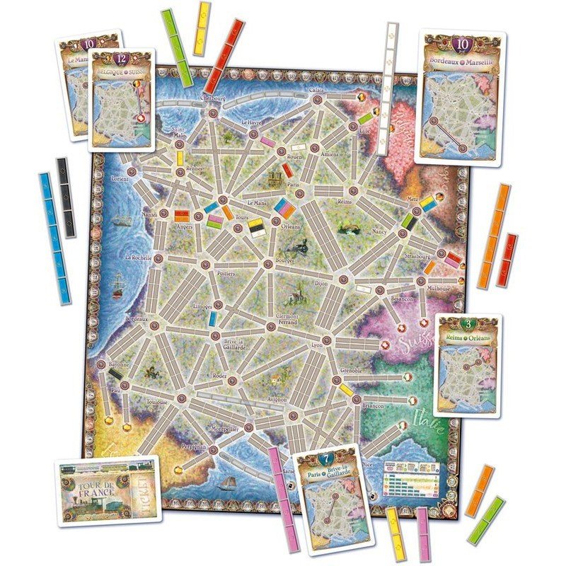 Asmodee Ticket To Ride - Francia, Set Of Desk DOW0009