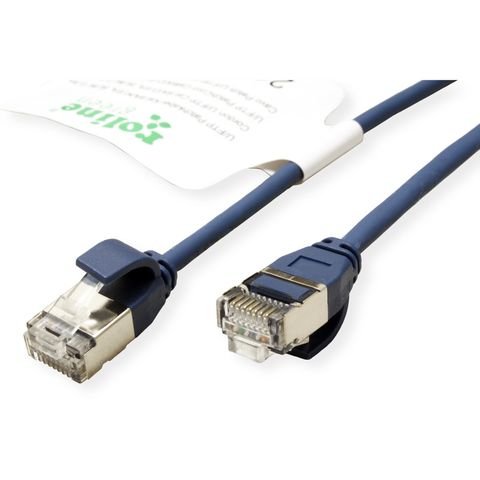 Roline Verde U FTP Network Cable CAT.6A (class Ea), Lsoh, Slim, Azul 0,5M