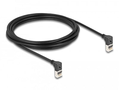 Delock Network Cable RJ45 CAT.6A S/FTP Slim 90° Oben / Oben Angular 3M — image 1