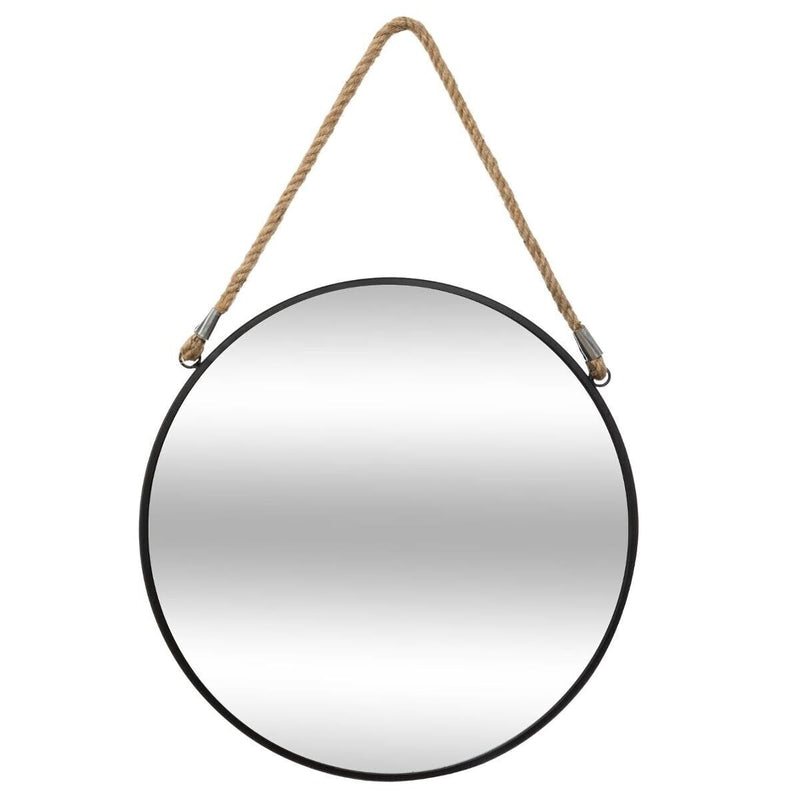 Mirror With Cuerda Leningrado Large Metal Black 55CM / Mirrors Decorativo Wall