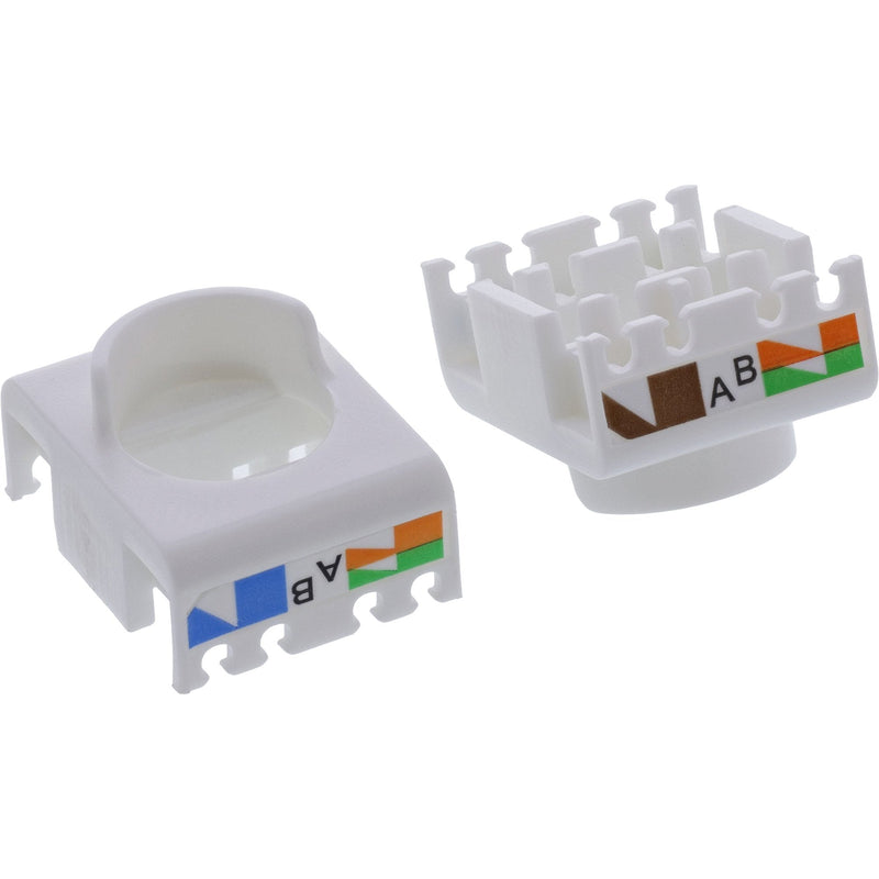 Inline 8 Pieces Pack Jack Keystone RJ45, Blindado, CAT.6A, Orange