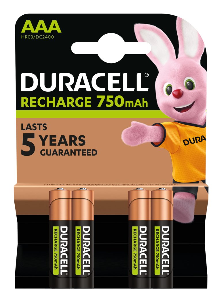 Duracell Pack 4 Batteries Aaa HR3-B 1.2V Recargables