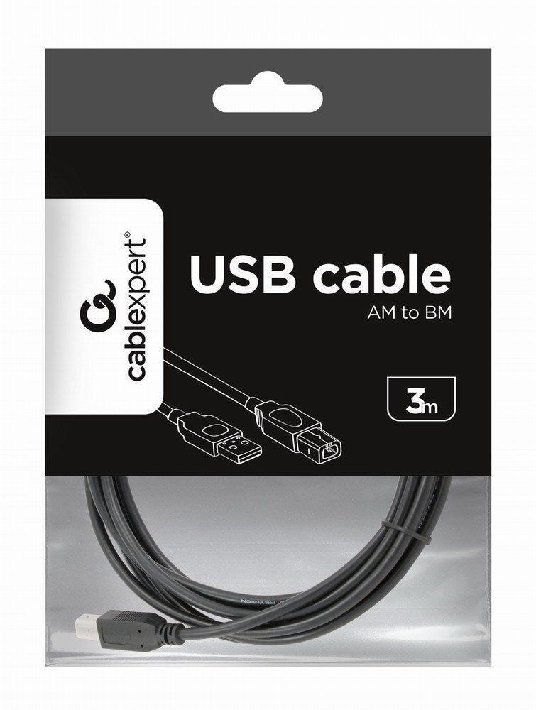 Gembird USB Cable a/B 3M Printer Black