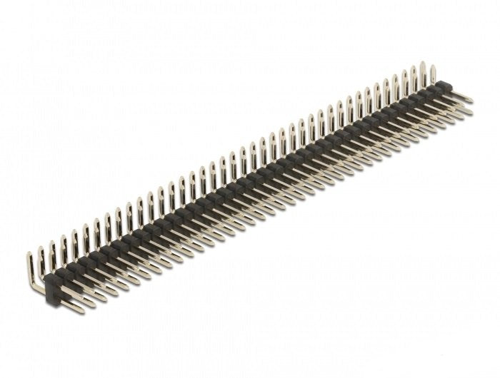 Delock Head 40 Pines, Paso 2,54MM, 2 Filas, Ángulo, 5 Pieces