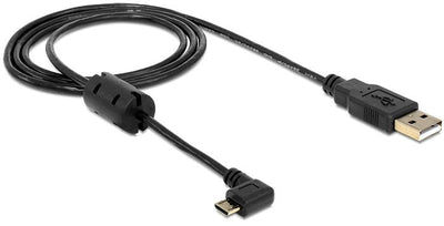 Delock USB Cable -a Male USB Micro-b Male Angular 270° 1M — image 1