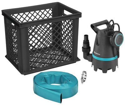 Gardena Pump Sumergible Aguas Sucias 10500 Basic, Kit Inundación, Sumergible/Pump Presión Black/Turquesa, 400W — image 1