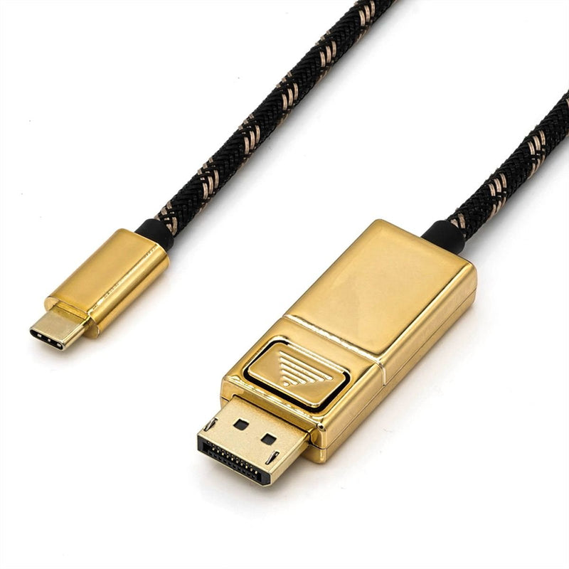 Roline Gold USB Typ C - DisplayPort Adaptercable, V1.2, St St, 2M