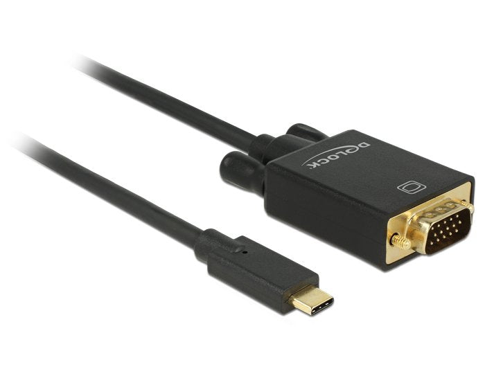 Delock USB Cable Type-c VGA M/M (dp Alt Mode) Full HD 1080P 2M Black