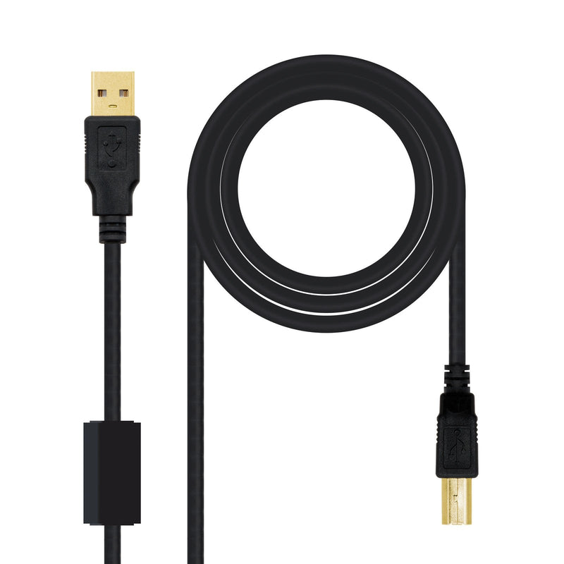 Nanocable Cable Printer With Ferrita Usb-b 2.0 Male a USB-A Male 3M