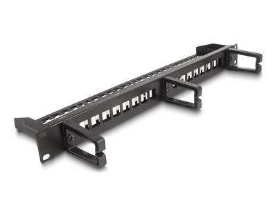 Delock 19? Keystone Patchpanel 16 Port With 3 Bügeln And Entlastungsschiene 1 He Black — image 1