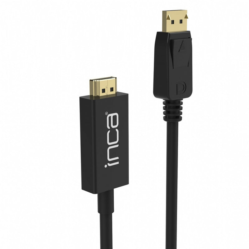 Inca IDPH-18T Adapter Cable Vídeo 1,8M DisplayPort HDMI Type a Standard Black