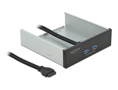 Delock Panel Front 5,25 With 2 Ports Type a Superspeed ??usb (USB 3.2 Gen 1) — image 1