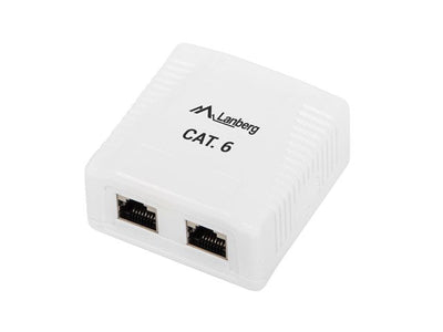 Lanberg OS6-0002-W Roseta Surface CAT.6 2 X RJ-45 White — image 1