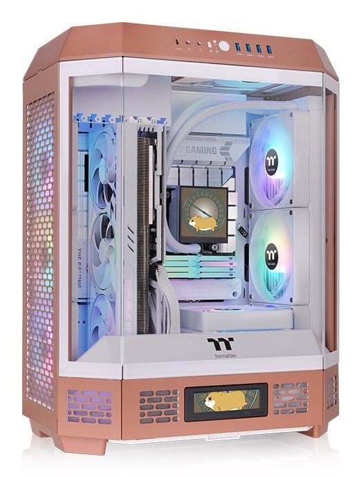 Thermaltake PC Case The Tower 600 Tower Brown Claro, Glass Tempered X 3 CA-1Z1-00MUWN-00