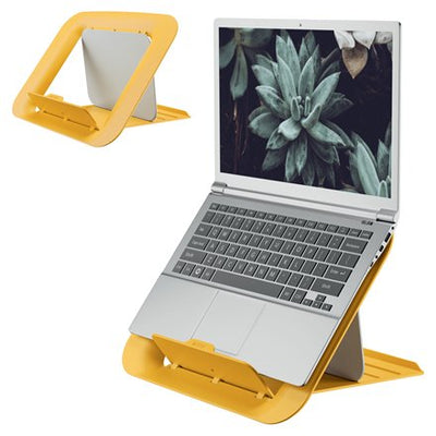 Leitz Ergo Cosy Stand Adjustable Laptop - Design Ergonomico - Height Adjustable - Colour Yellow Calido — image 1