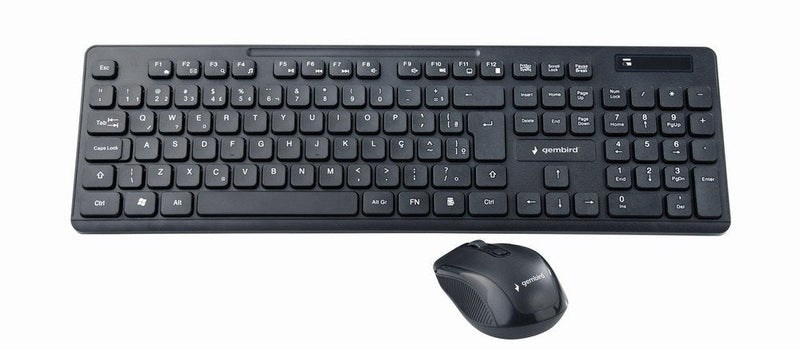 Gembird Keyboard German + Mouse Universal RF Wireless Qwertz Black KBS-WCH-03-DE
