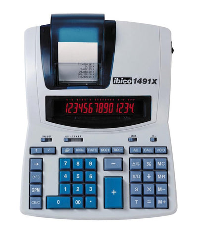 Ibico 1491X Calculator Professional Thermal 14 Digitos - Screen LCD 2 Colours - Printing Black - Speed 10 — image 1