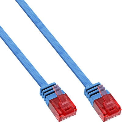 Inline Flat Ultraslim Network Cable U/UTP CAT.6 Gigabit Ready Blue 7M — image 1
