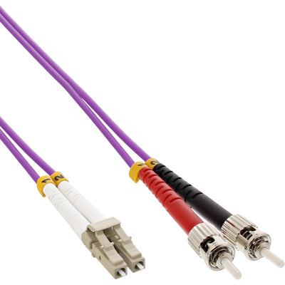Inline Cable Duplex Fibre Optic Lc/St 50/125?M OM4 0.5M — image 1