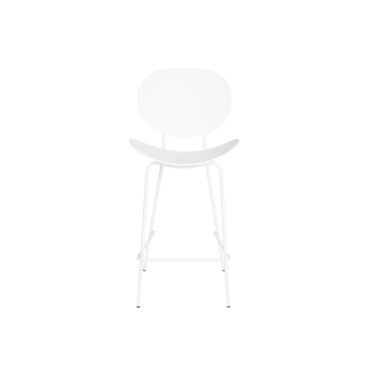 Stool DKD Home Decor Black Metal White polypropylene (52,5 x 49 x 104 cm)
