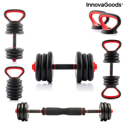 6-in-1 Set of Adjustable Weights with Exercise Guide Sixfit InnovaGoods   Iron (Refurbished B)