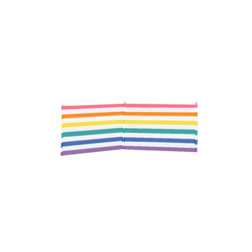 Windbreak 3 Poles Steel Polyester Color Stripes 240X80 cm Beach, Pool, Garden, Camping 10495