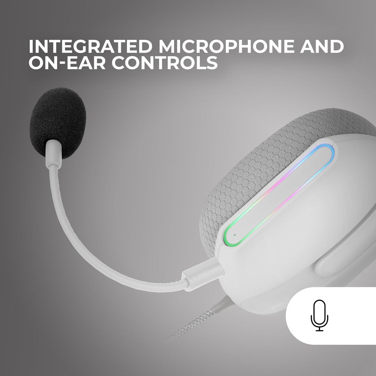 Mars Gaming Headphones With Microphone Mars Gaming Mhprow White