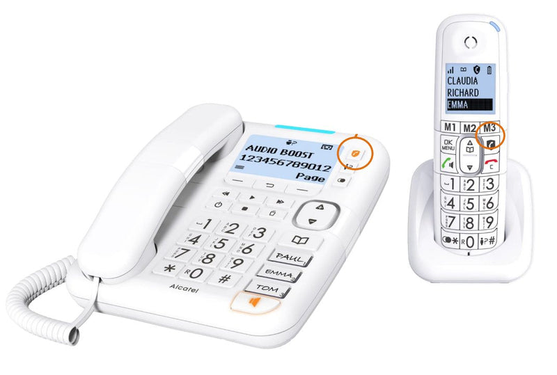 Alcatel XL785 Combo Voice Phone Fixed Desktop + Wireless White