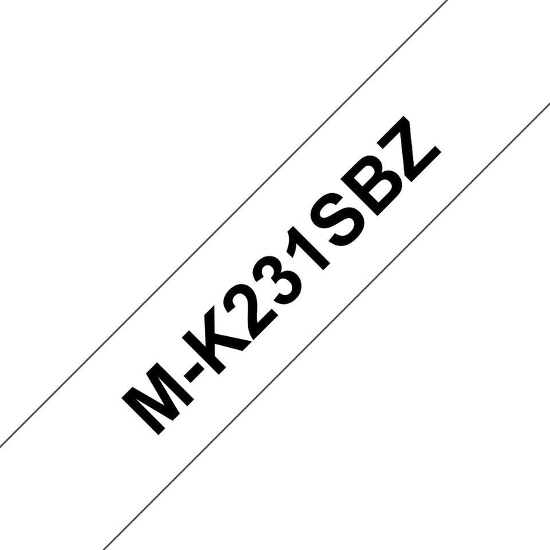 Brother Tape Rotuladora No Laminated White Sobre Black 12MM