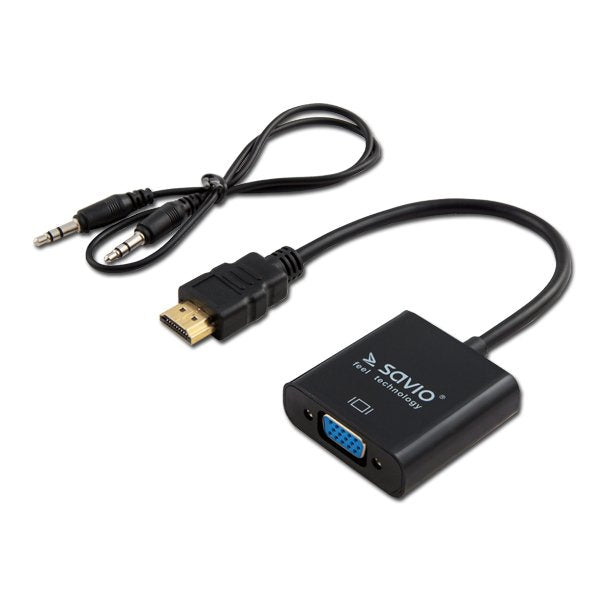 Savio Adapter HDMI - VGA With Audio CL-23/B Black