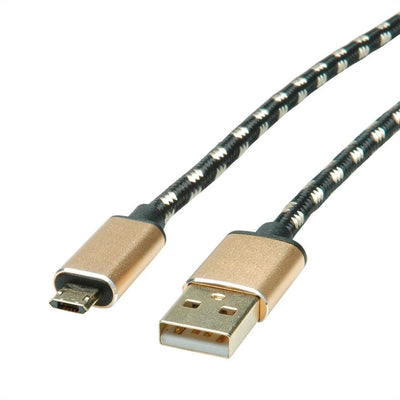 Roline Gold USB 2.0 Cable Type a St - Micro B St Reversibel 1,8M — image 1
