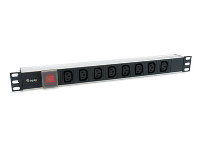 Power Strip Power Aluminium Rack 19 1U 8 Sockets Type C13 IEC320 With Switch Cable 1.8M — image 1