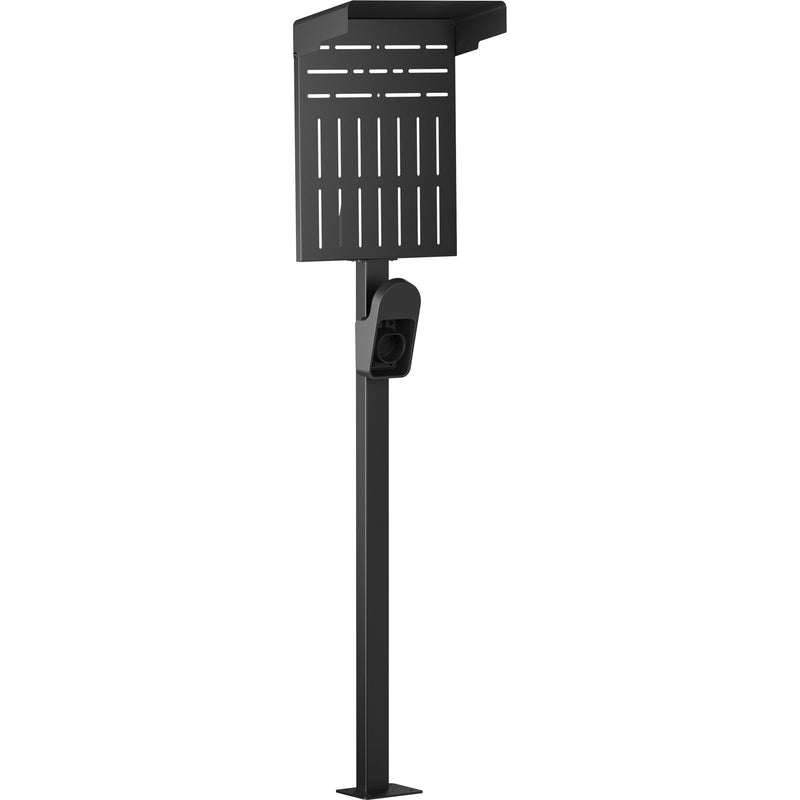 Inline® Universal Wallbox Stand XL With Ev Charging Cable Holder, Black