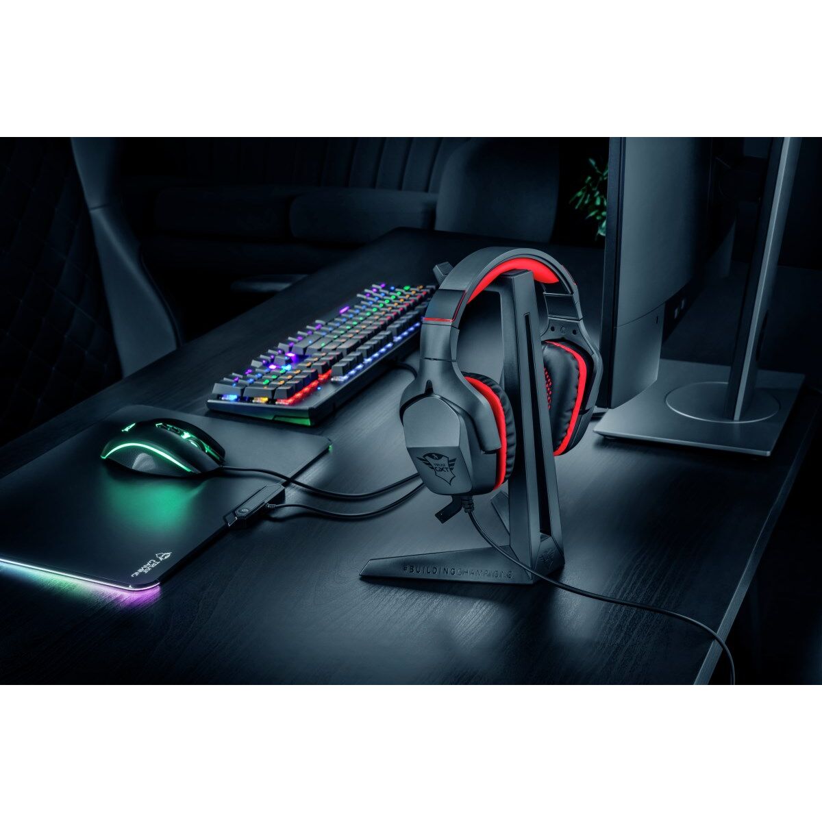 Trust Gaming Headphones Support Trust Gxt 260 Cendor Black