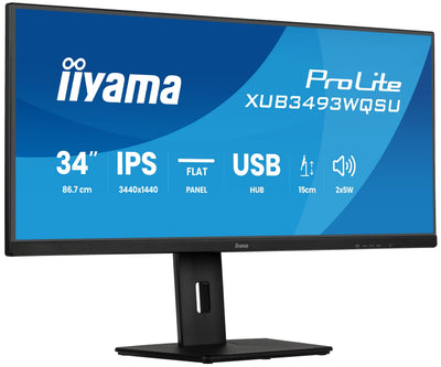 Iiyama Prolite XUB3493WQSU-B6 Monitor LED 34 3440 X 1440 Uwqhd @ 120 HZ IPS 400 Cd/M² 1000:1 1 Ms 2x HDMI Disp — image 1