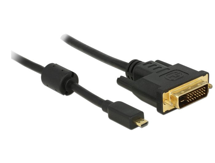Delock HDMI Cable Micro-d Male DVI 24 + 1 Male 1M
