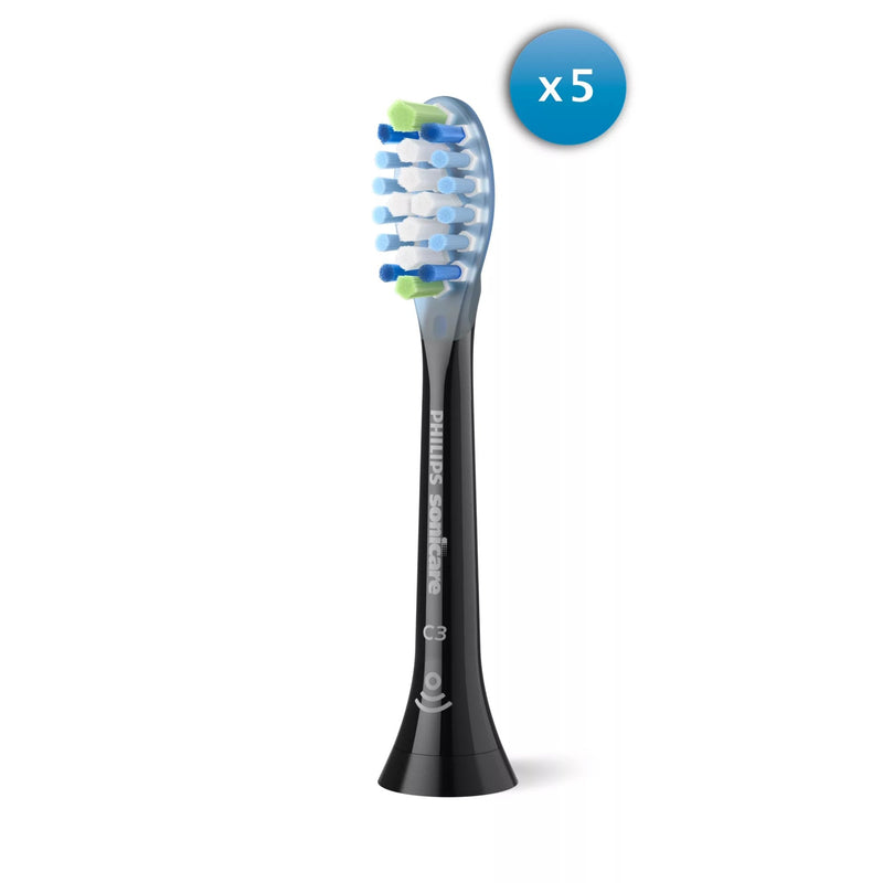 Philips Heads Spare Part Brushes HX9045 88 Sonicare Premium Plaque Defense, 5 Units Colour Black