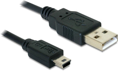 Delock USB Cable 2.0-A Male Mini B 5-PIN Male 3M — image 1