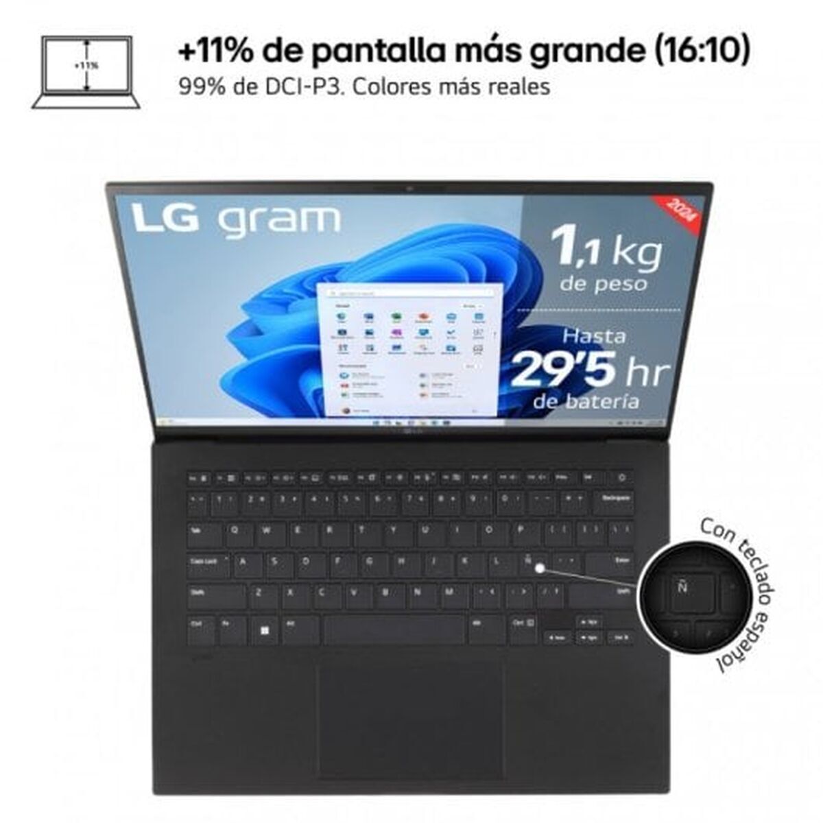 Lg Laptop Lg 14Z90S-G.ad78B Spanish Qwerty 14" 1,4 Ghz Intel Core Ultra 7 155H 32 Gb Ram 1 Tb Ssd (Refurbished A)