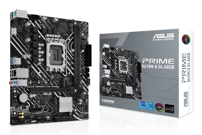 ASUS Prime H610M-K D4 ARGB Intel H610 Lga 1700 microATX