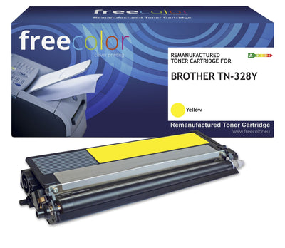 Freecolor Toner Brother TN-328Y Yellow 6000 Copias Remanufactured — image 1